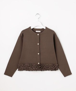 Feroux フリル ニット セットアップ ダークブラウン系