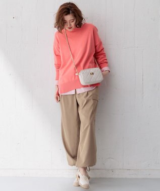 23区 【Oggi4月号掲載/洗える】シルキーストレッチ パラシュートパンツ ブラウン系