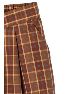 Green Parks ・ＥＬＥＮＣＡＲＥ　ＤＵＥ　チェックワイドパンツ Brown