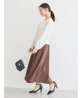 earth music&ecology フロントリボンブラウス Off White