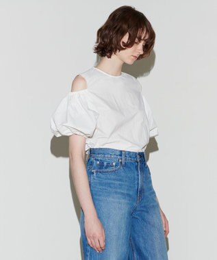 NAVE 【Nave　撥水機能・UVカット・透湿・接触冷感】ナイロンワッシャー ブラウス ホワイト系