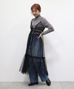 AMERICAN HOLIC ティアードチュールワンピース Black