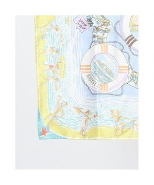 UNBILLION カシュネ cache nez / 横浜アーカイブツイルスカーフ「ベルギーの海」 イエロー