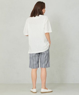 JOSEPH ABBOUD MOUNTAIN 【SPACE／UNISEX】オーガニックコットンスラブプレーティング天竺 ポロシャツ ホワイト系