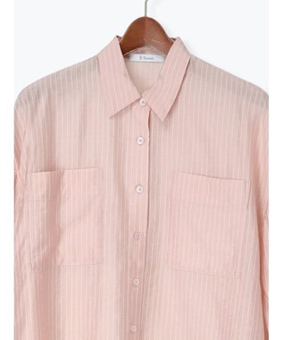 Te chichi シアーストライプシャツ ピンク