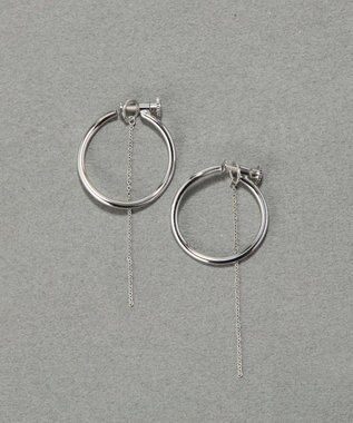 Phoebe 【金属アレルギー対応】2wayウェーブラインフープイヤリング　シルバー/ニッケルフリー シルバー