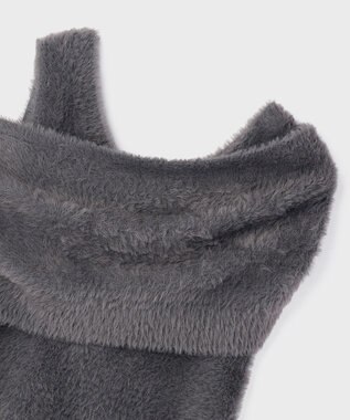 GRACE CONTINENTAL オフタートルニットトップ グレー