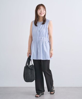 Green Parks カットフレアパンツ Black