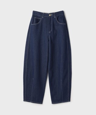 GRACE CONTINENTAL サイド切替バレルパンツ インディゴ