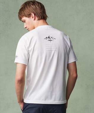 JOSEPH ABBOUD MOUNTAIN 【MADE IN JAPAN/吸水速乾/男女兼用】プレーティング天竺アウトドア Tシャツ ホワイト系