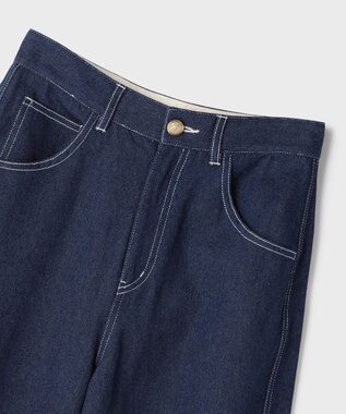 GRACE CONTINENTAL サイド切替バレルパンツ インディゴ