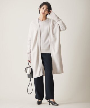 ICB ミルドウール ロングカーディガン トープ系