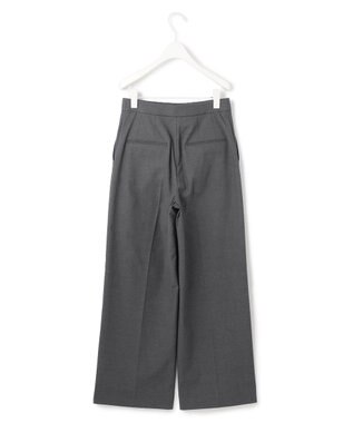 ICB L 【接触冷感・UVケア・撥水・洗える】LooseWeave  スカートレイヤードワイドパンツ チャコール系