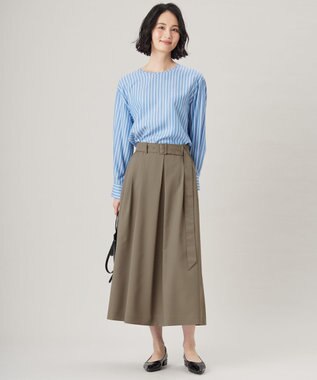 自由区 【SHIHOさん着用・洗える】SOMELOSチュニック ブラウス ラメブルーストライプ