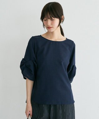 YECCA VECCA ハシゴレースタックスリーブブラウス