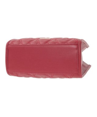 Maison de FLEUR スカーフ付きリボンキルティングスクエアトート Red