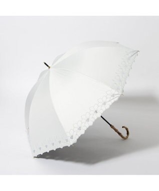 UNBILLION cache nez / グレースフラワー刺繍ショートパラソル ホワイト