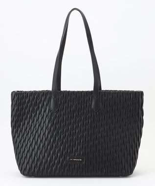 LA BAGAGERIE ランダムプリーツトートバッグ ブラック