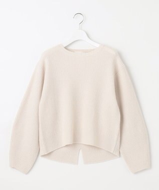 自由区 L 【洗える】ウールカシミヤブレンドプルオーバー ニット シャンパンベージュ