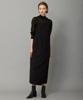 ICB 【洗える】ヴィスコースシアー ハイネックプルオーバー ブラック系