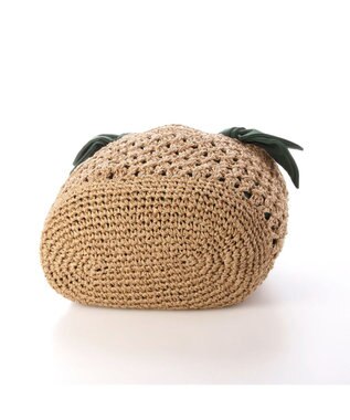 UNBILLION カシュカシュ cachecache / 下がりリボン柄編みトート グリーン