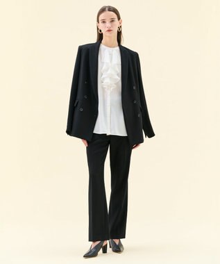 BEIGE， 【洗える】ALAINA / スリムストレートパンツ Black