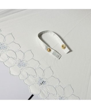 UNBILLION cache nez / グレースフラワー刺繍ショートパラソル ホワイト