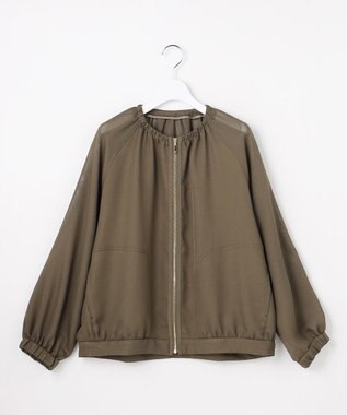 自由区 【洗える】メッシュ ブルゾン