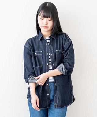 caqu work shirts ゆったりシルエットなワークシャツ