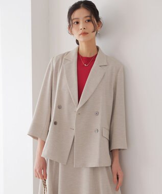 組曲 ライトリネンライク ジャケット ベージュ系