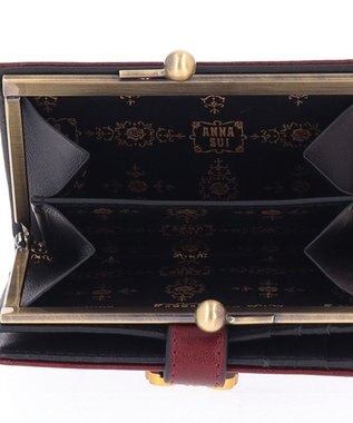 ANNA SUI ロジェ 口金二つ折り財布 ワイン