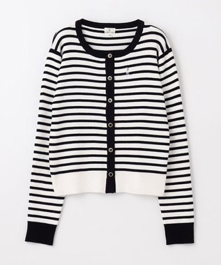 組曲 KIDS 【150-160cm】ボーダーカーディガン ブラック系1