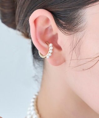 Phoebe 【金属アレルギー対応】パールフローイヤーカフ　ゴールド/ニッケルフリー