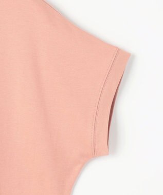 ANY 【UVケア/接触冷感】モックネックフレンチスリーブＴシャツ コーラル