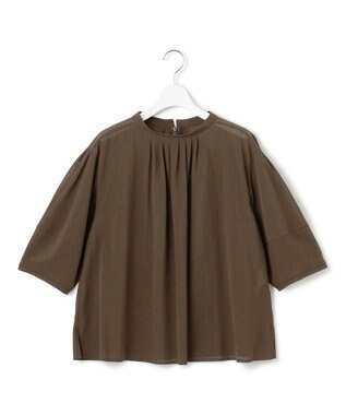 23区 S 【洗える】クリアトリコットジャージー ギャザーフォルム カットソー カーキ系