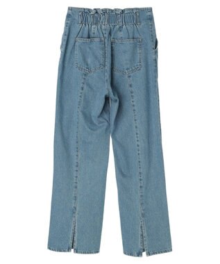 Green Parks ・ＥＬＥＮＣＡＲＥ　ＤＵＥ　バックスリットデニムパンツ Light Indigo
