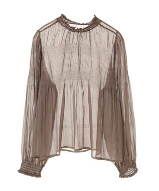 earth music&ecology マジョリカプリーツシアープルオーバー Mocha