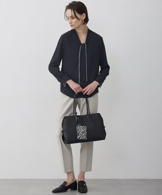 ICB 【先行予約・A4サイズ収納可】ラウンドボストントート ブラック