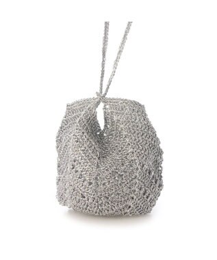 UNBILLION カシュカシュ cachecache / メタリック糸手編みポシェット シルバー