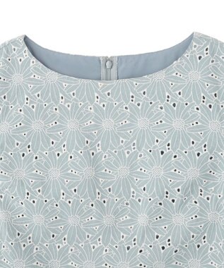 YECCA VECCA フラワーレースブラウス Light Blue