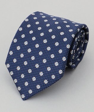  【日本製】西陣ネクタイ_ネイビー×サックス系