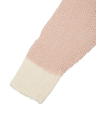 AMERICAN HOLIC モヘアライク配色ニットプルオーバー Light Pink