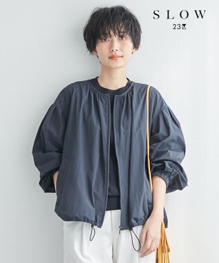 SLOW】Light Nylon ノーカラー ブルゾン / 23区 | ファッション通販 