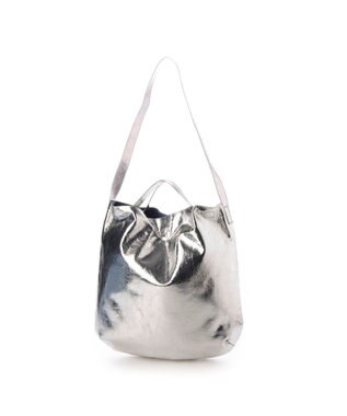 UNBILLION カシュカシュ cachecache / クラッシュメタリック2wayホーボーショルダー シルバー