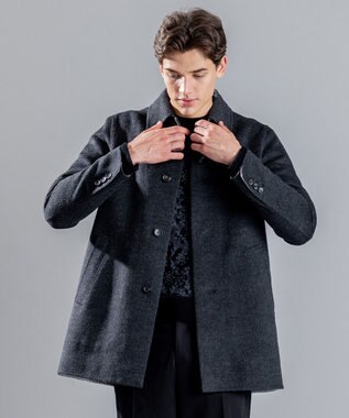 JOSEPH HOMME DOUBLE FACE CASHMERE BALMACHAN COAT グレー系