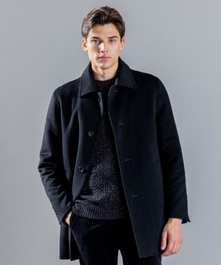 JOSEPH HOMME DOUBLE FACE CASHMERE BALMACHAN COAT ブラック系