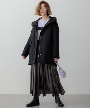 23区 S 【Oggi1月号掲載/洗える】ウールカシミヤ カラーブロック ニット ライラック系