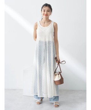 earth music&ecology レースキャミワンピース Off White