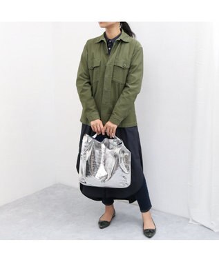 UNBILLION カシュカシュ cachecache / クラッシュメタリック2wayホーボーショルダー シルバー