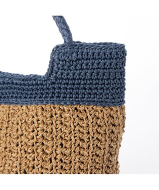 UNBILLION カシュカシュ cachecache / 切り替え編みクロッシェ2wayミニトート ブルー